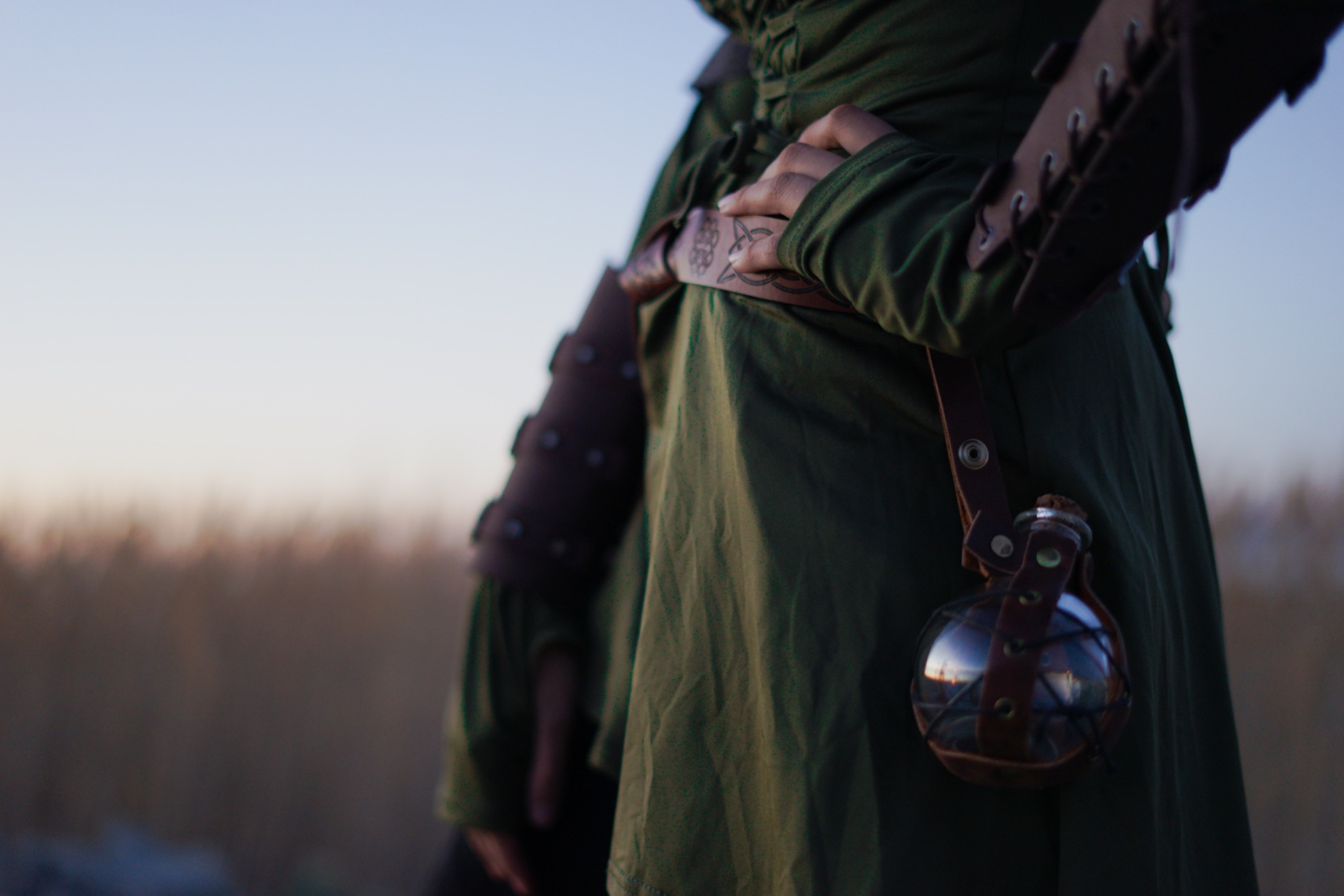 Costume detail with potion bottle